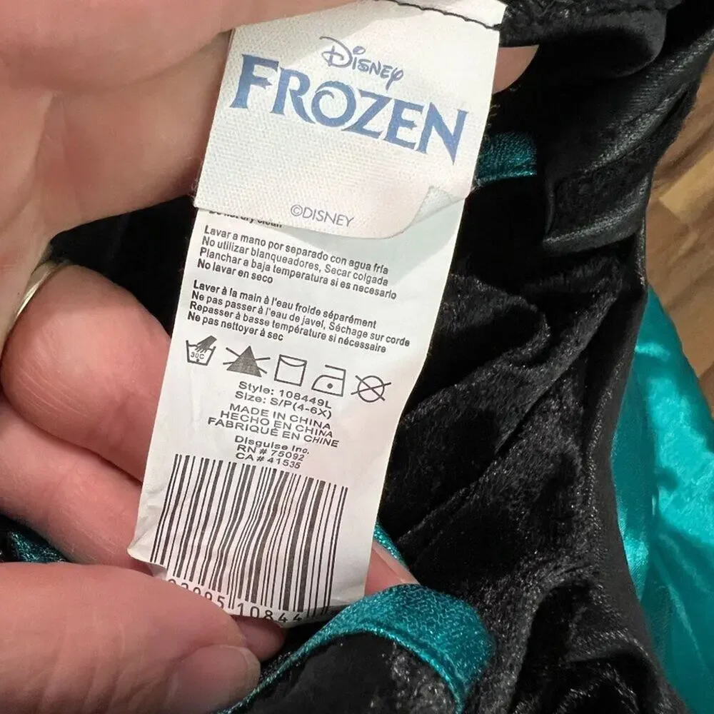 Disney Frozen 2 Anna Deluxe Halloween Costume Dress Detachable Cape Size Small